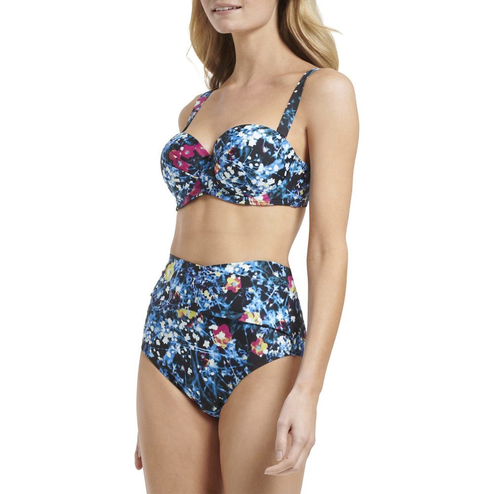 Calvin Klein Women's Lifestyle Bra TOP Black Poppy Multicolor XXL
